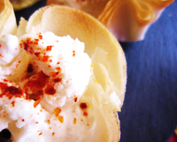 Petites corolles de chèvre et magret fumé