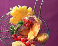 Tempura de fruits frais