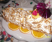 Bûche Mousse Choco et Meringue