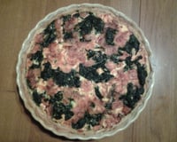 Tarte épinard et duo de saumon