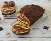 Cake marbré au glaçage rocher