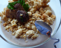 Velouté de châtaignes et son crumble croustillant