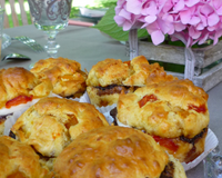 Muffins de poivrons, tapenade et mozzarella
