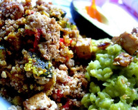 Crumble de courgettes sans blé et sans produits laitiers