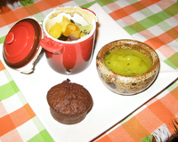 Salade de fruits en cocotte lutée