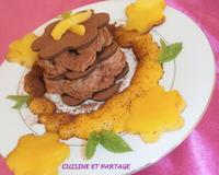 Une association gourmande chocolat, mangue.