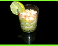 Verrine guacamole surimi