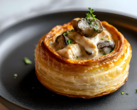 Vol au vent au poulet et champignons des bois