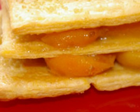 Mille feuilles d'abricots rôtis