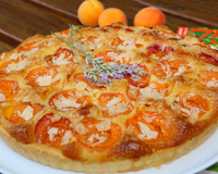 Tarte aux abricots sur lit d'amandine