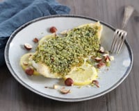 Filet de lieu en croûte d’herbes et noisettes