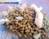 Poêlée de dinde aux petits pois