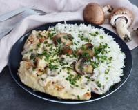 Escalopes de poulet à la crème et champignons