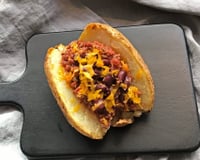 Pommes de terre au four, sauce chili con carne