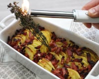 Tian de pommes de terre aux lardons