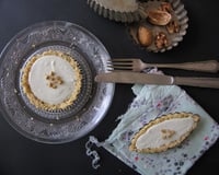 Cheesecake de roquefort citronné en tartelettes de noix