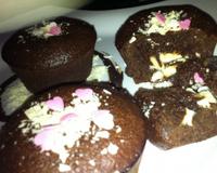 Cupcake choco cœur choco blanc