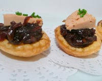 Mini-tartelettes au Foie Gras et au Confit d'Oignons