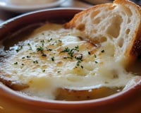 Soupe à l'oignon gratinée rapide