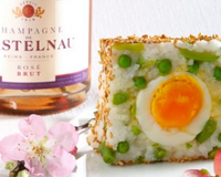 Terrine printanière de riz à l'œuf mollet