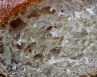 Le levain Bio fermentescible est très pratique, facile d'utilisation et pas cher. Il apporte un côté rustique et une mie très moelleuse.