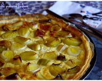 Quiche poireaux lardons maison
