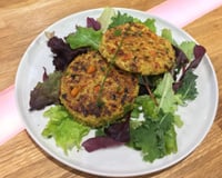 Galettes de quinoa carottes et poireaux au curcuma