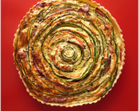 Tarte spirale courgettes-carottes jambon, St Môret®
