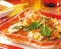 La gourmandise des raviolis frais au jambon avec des dés de carottes et des épinards ciselés avec une sauce onctueuse au ketchup. Vos enfants vont…