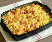 Gratin de pâtes aux légumes du soleil & fromage râpé Sublime Filante Giovanni Ferrari