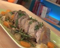Rôti de veau aux champignons