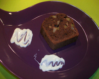 Cake au chocolat, kiwi & pomme