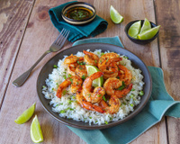 Crevettes grillées au citron vert