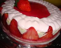 Un délicieux fraisier mais cette fois ci avec une crème mascarpone.