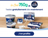 Avec Le Club 750g, découvrez les recettes de la gamme Yoplait Skyr sans débourser un centime !