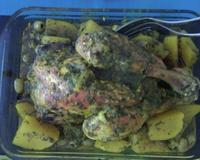 Tajine de poulet aux olives et pomme de terre