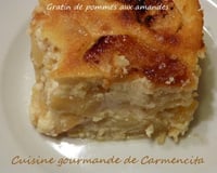Gratin de pommes aux amandes