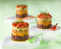 Tartare de thon et petits légumes