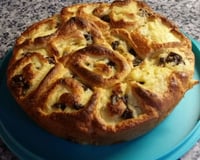Chinois à la crème pâtissière et pépites de chocolat