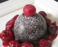 Coques de chocolat et griottes