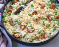 Risotto au chorizo et petits pois au Thermomix