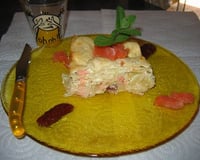 Lasagnes aux deux saumons et leurs petits légumes