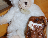 Fondants au chocolat au lait et cœur d'ourson guimauve