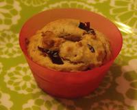 Délicieux muffins au beurre de cacahuètes et aux cranberries.