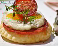 Tartelettes au chorizo et œufs de caille