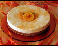 Entremet à la mandarine et crémeux gianduja sur un biscuit à la cuillère