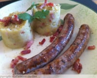 Chou frisé et saucisses aux herbes