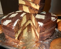 Gâteau damier thème France