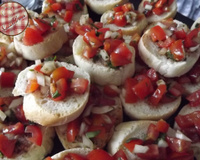 Brushettas tomates basilic