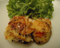Gratin ultra léger courgettes poivron du fermier